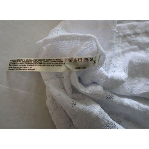 Intimately Free People OB1817155 Women's Sz Small White Floral Lace L/S Crop Top - Picture 9 of 9